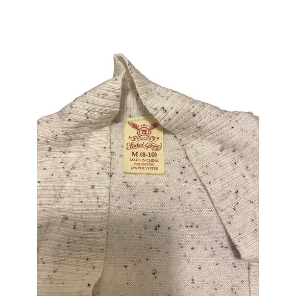 Faded Glory light grey cardigan with Grey Specks Size Medium - Picture 3 of 4